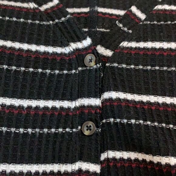 Urban Outfitters Out From Under Jojo Waffle Knit Top oversized Small Striped - Picture 8 of 11